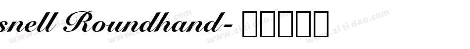 snell Roundhand字体转换